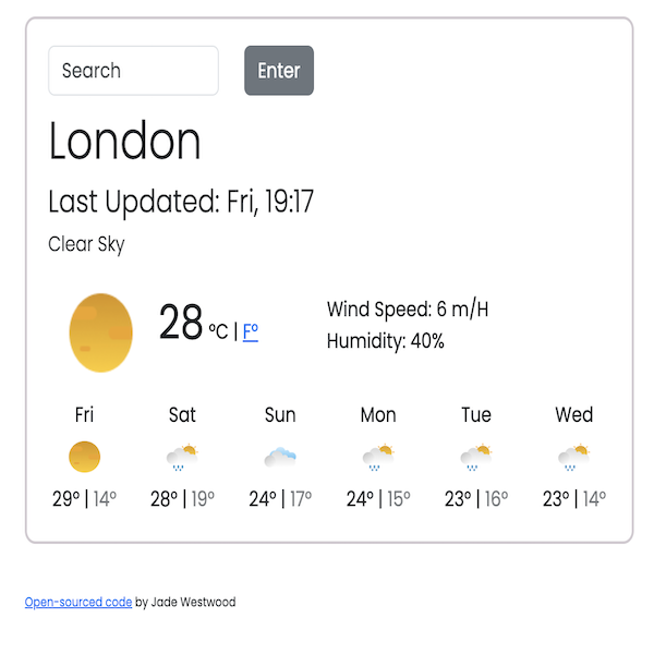 Weather app project